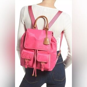 Tory Burch Perry Nylon Backpack Bright Pink